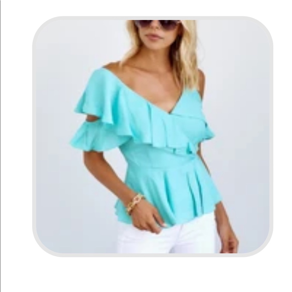 Seafoam Aqua Blouse from Fab’rik